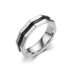 Người Đàn Ông Của Thép Không Gỉ Ban Nhạc Đám Cưới Tối Giản 8Mm Màu Xanh Lá Cây Malachite Inlay Độc Đáo 18K Vàng Phong Cách Engagement <span class=keywords><strong>Ring</strong></span> Thiết Kế Bán Buôn - Product Image 5