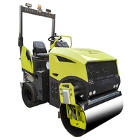 Rouleau compresseur routier de chantier Top Factory 2T 4T 5T, machine de compactage, rouleau compresseur routier en caoutchouc pour asphalte