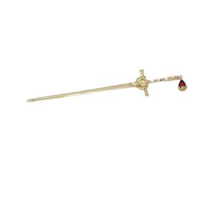 Nouveau Punk rubis pendentif épée épingle à cheveux chinois Simple bâtons de cheveux pour les femmes bricolage <span class=keywords><strong>coiffure</strong></span> cheveux plat accessoires à la mode - Product Image 3