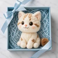 Peluche chat bouclé Kawaii en polaire Sherpa, jouet doux, esthétique, écologique, mascotte personnalisée pour cadeaux d'anniversaire pour enfants