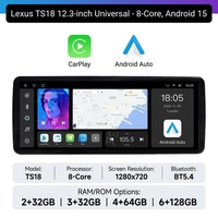 Radio Android Layar Sentuh 12.3 Inch GPS Navigasi Carplay OLED Portabel untuk Pemutar dengan DSP dan Mirror untuk Lexus