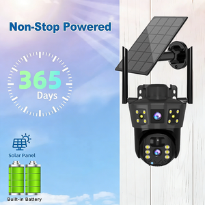 Солнечная камера Sunivision 4G 6MP для наружного видеонаблюдения с двумя объективами, солнечной панелью и функцией отслеживания движения - Product Image 2