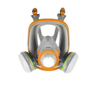 पूर्ण फेस गैस मास्क 9800 प्रीमियम श्रृंखला, एसिड गैस कारतूस पी 100 पार्टिकुलेट फिल्टर के साथ औद्योगिक श्वसन उपयोग - Product Image 5