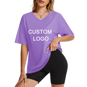 <span class=keywords><strong>T</strong></span>-<span class=keywords><strong>shirt</strong></span> oversize pour <span class=keywords><strong>femme</strong></span>, <span class=keywords><strong>col</strong></span> en <span class=keywords><strong>V</strong></span>, <span class=keywords><strong>t</strong></span>-shirts graphiques personnalisés, coupe ample, hauts d'é<span class=keywords><strong>t</strong></span>é, <span class=keywords><strong>t</strong></span>-<span class=keywords><strong>shirt</strong></span> en <span class=keywords><strong>coton</strong></span> décontracté - Product Image 1