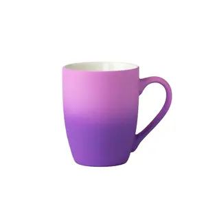 13oz Wärme übertragung Keramik Thermoskanne Schwarz Sublimation Blank Kaffee Reise Farbe Ändern Magic Mug Cup Mit Logo Anpassbar