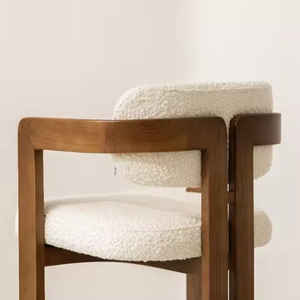 JP Design moderno in <span class=keywords><strong>legno</strong></span> massello nero sedia da pranzo con bracciolo per casa ristorante Hotel trattativa nordico per il tempo libero mobili - Product Image 2