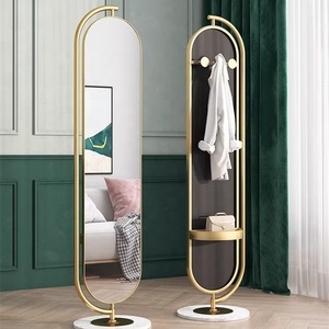 Đầy đủ cơ thể sàn đứng hộ gia đình phòng ngủ xoay phù hợp Gương phòng khách ba chiều ánh sáng sang trọng gương thay đồ - Product Image 4