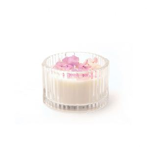 Bougie parfumée artisanale en cire de soja dans un bocal en verre avec décor floral, élégante bougie d'aromathérapie pour la maison, pour la décoration - Product Image 1