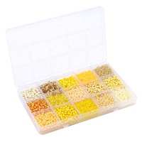 Kit de fabrication de bijoux personnalisé, perles en verre acrylique multicolores, fabrication de boucles d'oreilles, bracelets, fabrication de bijoux DIY, OEM, ODM, étiquette privée, vente en gros