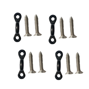 Clips para Cables Metálicos de 10 mm, Pernos de Ojo Negros con Tornillos para Aplicaciones en Cubiertas de Barcos al Aire Libre - Product Image 3