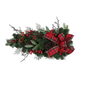 Nueva Llegada Personalizada Navidad Lágrima Swag Bola Decorativa Colgante Red Berry Christmas Swag - Product Image 1