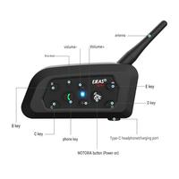Microphone et écouteurs pour casque de moto EJEAS V6 PRO, intercom pour 6 motards, étanche, durable, en plastique ABS