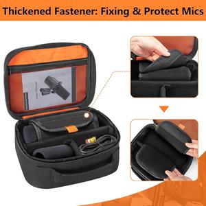 Pour sac souple <span class=keywords><strong>Shure</strong></span> Microphone-étui de rangement de protection en EVA dur pour micros vocaux SM7B/MV7/MV7X (sac de voyage durable avec poignée) - Product Image 2