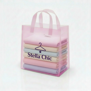 ถุงพลาสติกใส่อาหารแบบนำกลับบ้าน ขายส่ง รับทำโลโก้ กันน้ำ ทนทาน มีหูหิ้วนุ่ม - Product Image 1