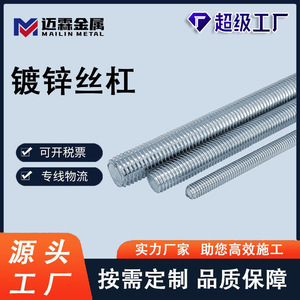 Custom Made Lead Screws M6 To M38 Metric Fully Threaded Galvanized Zinc Coated For Industrial Use - Product Image 5