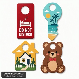 Porte-clés de porte en PVC personnalisé, panneau de signalisation pour chambre, pour la publicité des services d'entretien hôtelier, impression en gros - Product Image 4