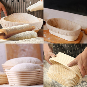 Discounts Banneton <b>Bread</b> Proofing <b>Basket</b> 10 Inch Round & Oval Proofing Bowls Sourdough <b>Bread</b> Baking Supplies - Product Image 4
