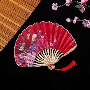Chinese Folk Art Bamboo Fabric <b>Hand</b> <b>Fan</b> Japandi Style DIY Home Decor Carved Bamboo Crafts for New Year Events Promotional - Product Image 6