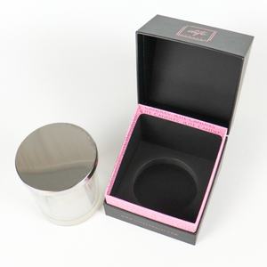 Boîtes rigides personnalisées de luxe en papier Crown Win pour bougies, en matériaux recyclés, écologiques, noires, pour l'expédition, surprise, Graze Attar - Product Image 1