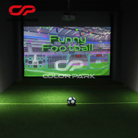 Machine de jeu d'arcade de tir au football virtuel à monnayeur, simulateur de football interactif à projection, équipement pour parc coloré