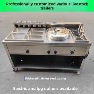 Cuisinière à <span class=keywords><strong>gaz</strong></span> mobile commerciale à haut rendement de 1.8m Snack Bar Cart Snack Food Stall Design personnalisé avec un prix abordable - Product Image 5