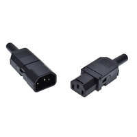 Connecteur IEC C13 C14, fabricant de fiches de câblage femelle/mâle, câble de connexion, AC250V 10A, 3 broches, bornes de montage sur panneau