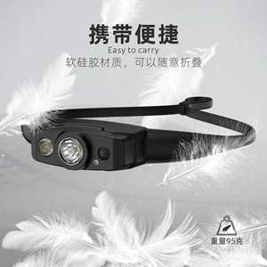 Linterna frontal de silicona ultraligera, recargable, LED de alta intensidad, para correr de noche, minería, impermeable, a prueba de polvo - Product Image 4