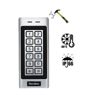 Controlador de Acceso Autónomo Secukey Impermeable IP66 con Teclado, Tarjeta EM de 125KHz y Control de Acceso por Teclado Digital