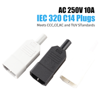 Prise industrielle LZ-14-T1 noire 10A 250V avec prise de courant, utilisation industrielle, rallonge en nylon, homologuée TUV CE