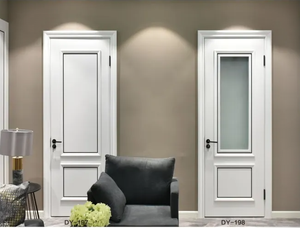 30x80 Modern beyaz yatak odası astarlanmalıdır Prehung iç kapı banyo boya için ücretsiz kapalı kapısı evler için - Product Image 5