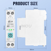 Interruptor Inteligente WiFi para Riel DIN, Control Remoto por Aplicación Tuya, Medidor de Energía, Monitor de kWh, Vatios, Voltaje, Corriente, Protección VA, Luz de Señalización