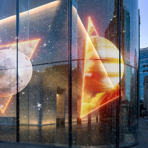 Indoor LED-Video-Glaspanel Wasserdichter TV-Bildschirm Anzeigepanel Selbstklebende Transparente LED-Bildschirmfolie zum Aufkleben auf Glas - Product Image 1