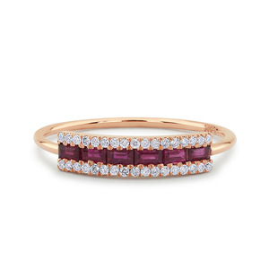 Anello di Coppia in Rame con Zirconi, Elegante Regalo di Anniversario, Gioiello da Indossare Ogni Giorno - Product Image 1
