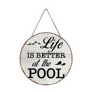 Spot garden <b>decoration</b> wooden sign hangings, home <b>wall</b> <b>decorations</b>, wooden round slogan signs, doorplates, ornaments - Product Image 5
