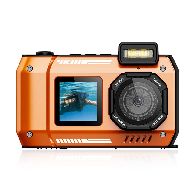 D50 Digital Camera Dual-Screen IPX68 Waterproof Underwater 4K Wireless Photo Video Camera SOS Cameras for Photography