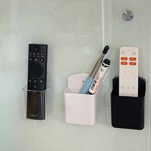Wall Mounted Remote <b>Control</b> <b>Holder</b> ABS Storage Box For Desktop Organizing No Drilling Solid Color - Product Image 2
