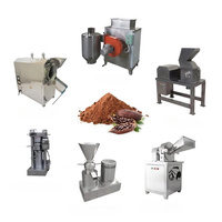 Petite machine de traitement entièrement automatique des fèves de cacao, équipement pour la production de fèves et de liqueur de cacao, ligne de production de beurre et de poudre de cacao