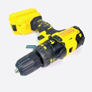 21V Yellow High <b>Torque</b> Rechargeable Portable Cordless Power Impact Drill <b>Set</b> Home Multifunctional Battery Hand Drill - Product Image 2