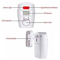 Sensor Alarm Gerak Inframerah Keamanan Rumah Sensor Alarm Nirkabel Menggabungkan Sensor Gerak PIR dan Sirene dengan Remote Control IR PY-SY083