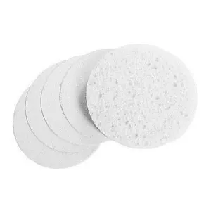 100% Soft & Natural Pure White Color Compressed Cellulose Sponge For Facial Cleansing