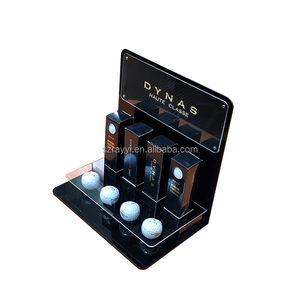 Ray Yi Tùy Chỉnh <span class=keywords><strong>L</strong></span> Hình Dạng 2 Tầng Truy Cập Rõ Ràng Và Màu Đen Acrylic 4 Chủ Hiển Thị Đứng Cho Quả Bóng Golf Với Logo - Product Image 3