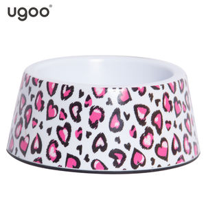 Manufactory Made Alta Qualidade Fácil Limpeza Leopardo Bonito Pet Alimentador Melamina <span class=keywords><strong>Dog</strong></span> Food Bowl Padrões Personalizáveis - Product Image 4