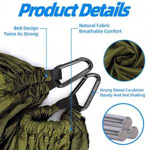 Hamaca de algodón doble antivuelco portátil para adultos para playa columpio al aire libre Camping senderismo Comercio exterior suministros adecuados - Product Image 2