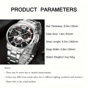 Nuovi <span class=keywords><strong>orologi</strong></span> da <span class=keywords><strong>uomo</strong></span> bracciale 2 pezzi Set regalo in acciaio inox cinturino <span class=keywords><strong>orologi</strong></span> al quarzo per gli uomini Set di gioielli Casual Business orologio da polso - Product Image 4