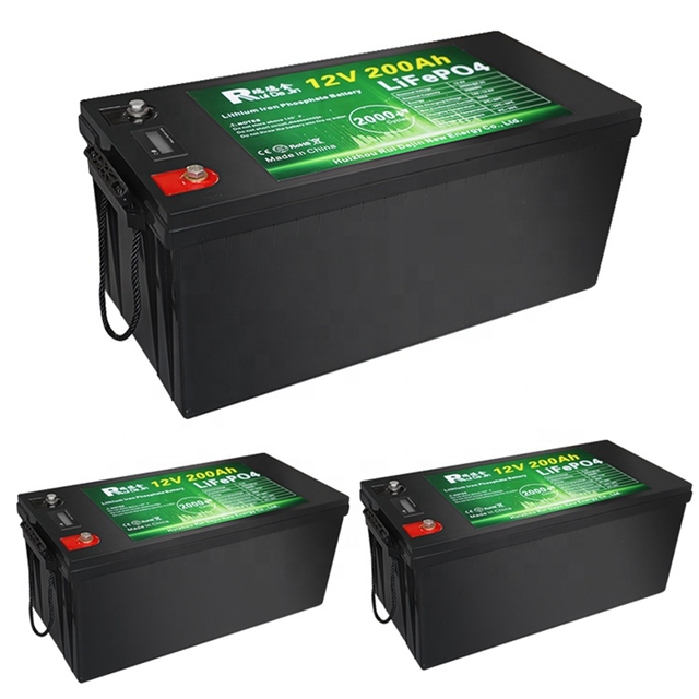 Lifepo4 Battery Pack With Bms Waterproof Deep Cycles 12V 1Kwh 2Kwh 3Kwh Lithium Ion Battery Rechargeable 50Ah 100Ah 200Ah 300Ah