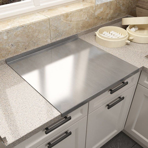 <span class=keywords><strong>Tagliere</strong></span> XXL Personalizzabile Extra Large a Doppio Lato in Acciaio Inox, Spesso e Antiscivolo, <span class=keywords><strong>per</strong></span> <span class=keywords><strong>Impastare</strong></span> e Cuocere, Pannello da Cucina - Product Image 3