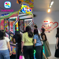 Funspace Machine de jeu vidéo d'arcade à monnayeur en métal, écran 55 pouces, jeu de lancer de balles avec récompenses, garantie 1 an, version anglaise
