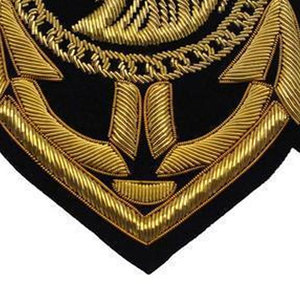 Best Quality Pocket Badge OEM <b>Sew</b> on Hand Made Embroidery Badges Factory Price Hand Embroidered Bullion Wire Badges - Product Image 2