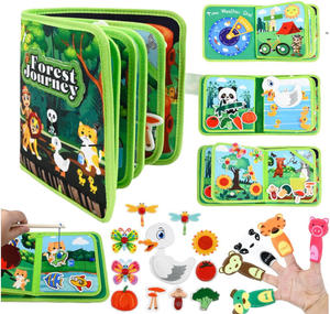 Animal de la forêt <span class=keywords><strong>Montessori</strong></span> enfants jouets éducatifs <span class=keywords><strong>tissu</strong></span> <span class=keywords><strong>livre</strong></span> silencieux <span class=keywords><strong>livre</strong></span> de feutre Art compétences de vie <span class=keywords><strong>livre</strong></span> occupé pour les tout-petits - Product Image 1