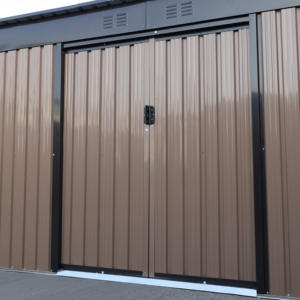 Abri <span class=keywords><strong>de</strong></span> jardin métallique extérieur 9x4 pieds, design incliné, directement <span class=keywords><strong>de</strong></span> l'usine, kit <span class=keywords><strong>de</strong></span> rangement pour outils <span class=keywords><strong>et</strong></span> vélos avec <span class=keywords><strong>porte</strong></span> à accès facile - Product Image 3